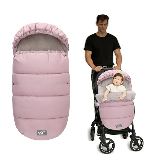 Vista 13 de LAT - Saco de dormir para bebé, cálido, universal, saco de dormir para cochecito para clima frío, saco impermeable para niños pequeños