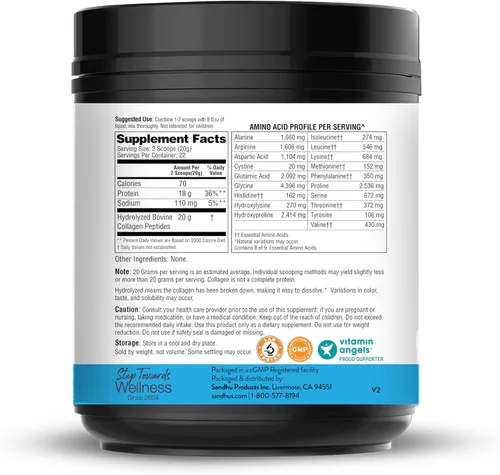 Vista 3 de Sandhu's Soporte de limpieza intestinal de 15 días y péptidos de colágeno en polvo, 1 libra, soporta desintoxicación, cabello, piel, uñas y apoyo