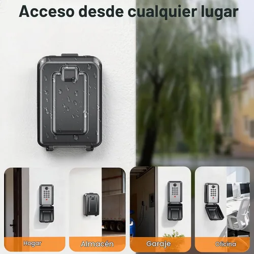 Vista 5 de Caja de Seguridad para Llaves, Combinación Personalizable de 12 Dígitos, Caja de Seguridad para Llaves con Código Restablecible, Gran Capacidad
