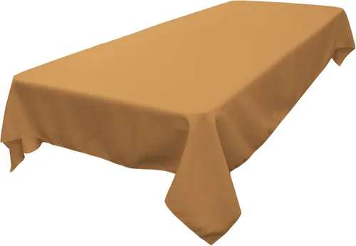 Vista 125 de LA Linen Mantel rectangular lavable de popelín de poliéster, resistente a las manchas y a las arrugas, cubierta de mesa 60x84, mantel de tela
