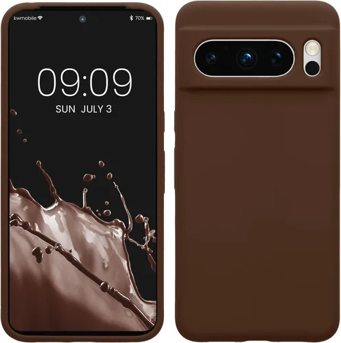 Vista 46 de kwmobile Funda compatible con Google Pixel 7 Pro - Funda de silicona TPU con acabado suave - Piedra antigua