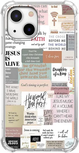 Vista 82 de Funda para Celular con Versículos de la Biblia, Colocación de Citas Cristianas de Jesús, Diseño Collage, Funda Protectora Suave de TPU de Moda