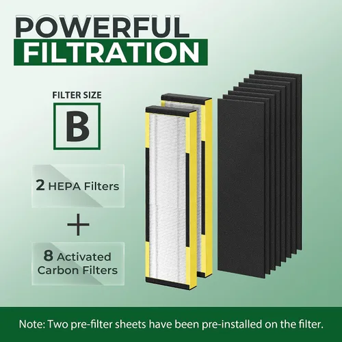 Vista 5 de CHIVALZ FLT4825 Filtro B de repuesto para filtro de repuesto FLT4825 HEPA, compatible con purificador de aire AC4825 AC4300 AC4800 AC4900 AC4850, 2