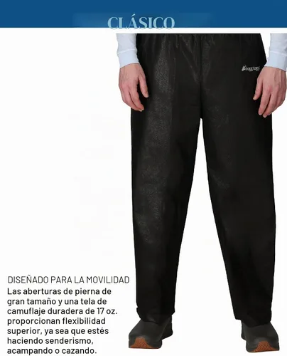Vista 8 de FROGG TOGGS Pantalón de lluvia clásico Pro Action impermeable transpirable para hombre Negro