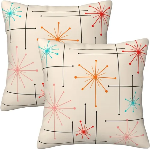 Vista 12 de Juego de 2 fundas de almohada de tablero de ajedrez en blanco y negro a cuadros, suaves, cuadradas, para sofá, decoración del hogar, 18 x 18 pulgadas