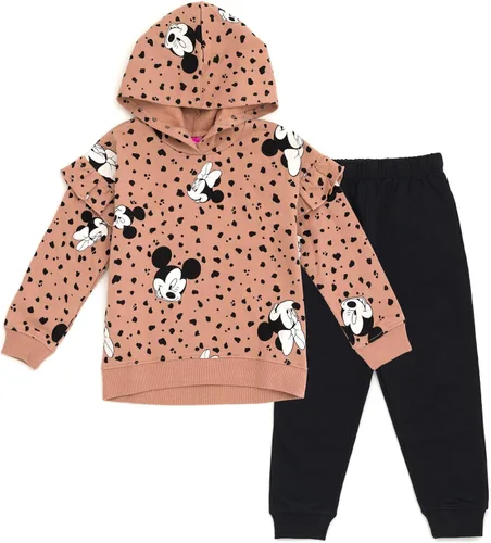 Vista 9 de Disney Minnie Mouse Little Mermaid Lilo & Stitch - Conjunto de sudadera con capucha y pantalones de forro polar para recién nacidos a niños grandes
