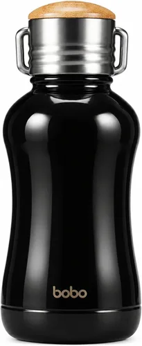 Vista 24 de YOHKOH Mini Botella de Agua Aislada al Vacío Con Tapa de Bambú - Botella de Agua Térmica de Acero Inoxidable para Mujeres, Niñas, Niños, Botella