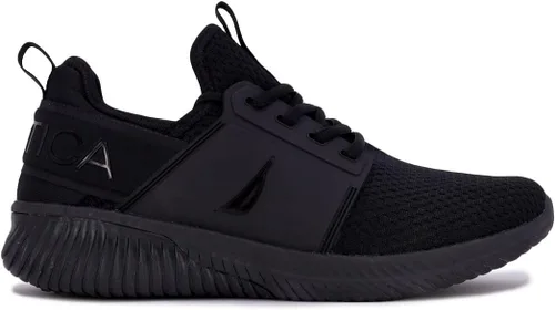 Vista 3 de Nautica Zapatillas deportivas para hombre, cómodas, informales, con cordones, a la moda, para caminar, pantalones deportivos ligeros