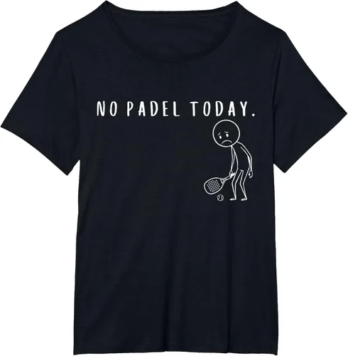 Vista 35 de No Padel Today Funny Padel Stickman Padel Playera Jugador de Tenis