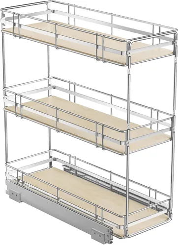 Vista 12 de ROOMTEC Estante de especias extraíble para gabinete estrecho (5.5 pulgadas de ancho x 21 pulgadas de profundidad), organizador de gabinete
