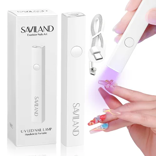Vista 7 de SAVILAND U V Light for Gel Nails, Mini Handheld U V LED Nail Lamp, 12W Luz A-U V para uñas