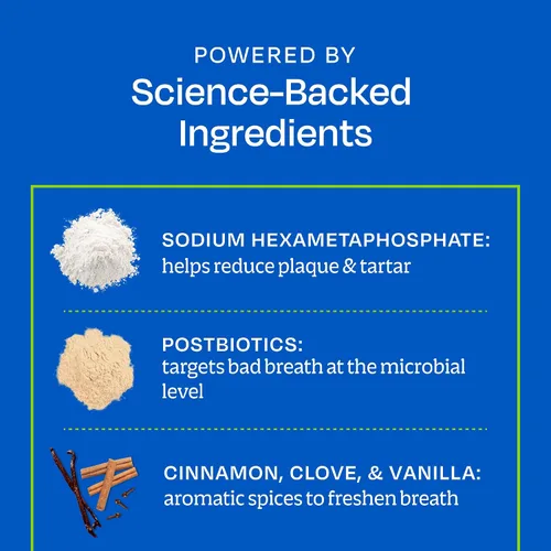 Vista 5 de ARK NATURALS Pasta de dientes sin escobillas, masticables dentales para perros para razas grandes, refresca el aliento, ayuda a reducir la placa