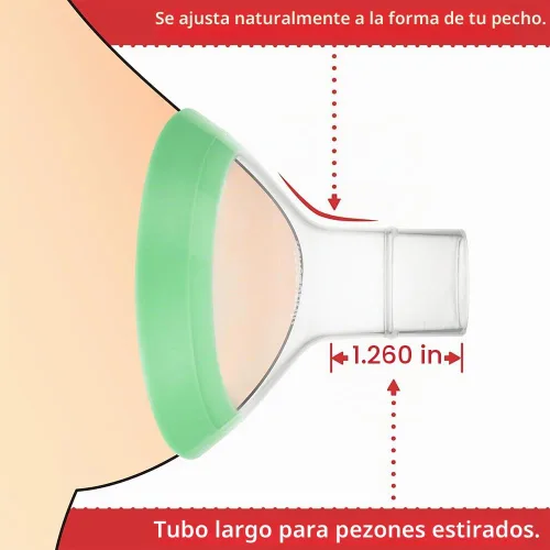Vista 5 de Nenesupply Insertos de 0.591 in y bridas flexibles de 0.945 in compatibles con extractor de leche Lansinoh de repuesto para bridas Lansinoh de 0.591