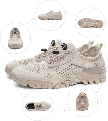 Vista 6 de SOBASO Zapatos de agua para mujer, secado rápido, senderismo, natación, playa, río, zapatos para pesca, deportes acuáticos, buceo, vela, viajes