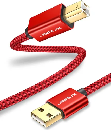 Vista 7 de JSAUX - Cable de impresora, cable de escáner USB tipo A macho a tipo B macho, USB 2.0, de alta velocidad, compatible con HP, Canon, Dell, Epson, Gris