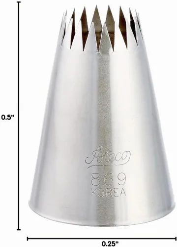 Vista 2 de Ateco 869 Tubo de repostería - Estrella francesa - Tamaño 9