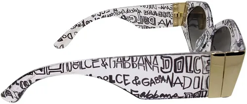 Vista 3 de Gafas de sol Dolce Gabbana DG 4396 33148G Transparente Graffiti Graffiti transparente 55 17 145