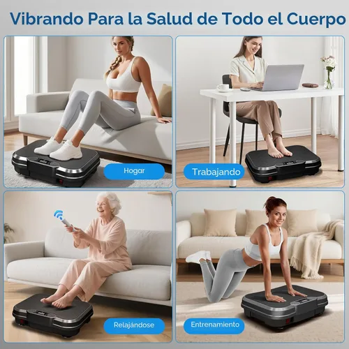 Vista 8 de AoraPulse Vibration Plate Exercise Machine, Vibration Plate for Lymphatic Drainage Weight Loss, 400 Lbs Capacity Full Body Workout Vibrate Fitness