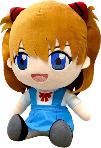 Vista 2 de Great Eastern Entertainment Evangelion Nueva Película - Asuka Langley (Uniforme Escolar) Felpa Sentada 12" H