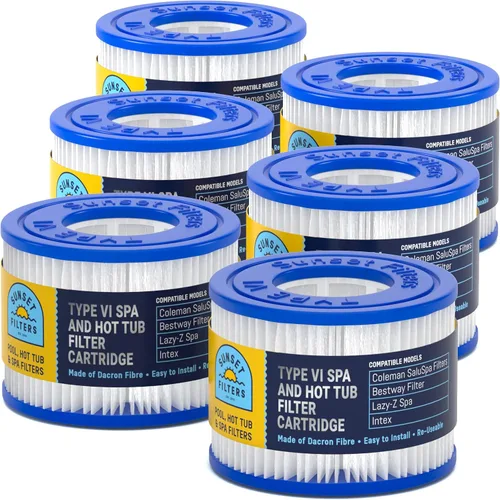 Vista 10 de Cartucho de repuesto de filtro de spa y bañera de hidromasaje tipo VI - para filtros de bañera de hidromasaje Coleman SaluSpa, filtro Bestway, Lay-Z