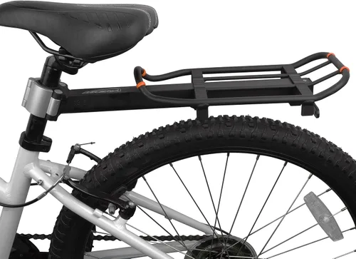 Vista 6 de Ibera Seatpost-Mounted Rear Bike Rack - Quick-Release Bike Cargo Rack for 26"/700c Frames - 22 lbs Capacity & Adjustable Length - Weather Resistant