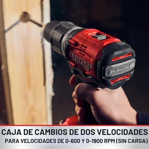 Vista 8 de CRAFTSMAN V20 Kit de taladro de martillo inalámbrico, 1/2 pulgada, 2 baterías y cargador incluidos (CMCD732D2)