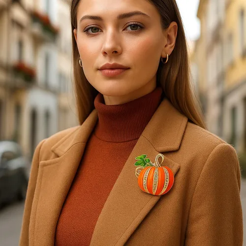 Vista 7 de 2 broches y alfileres para mujer, joyería de otoño para mujer, joyería de Acción de Gracias para mujeres, broches, alfileres de vacaciones