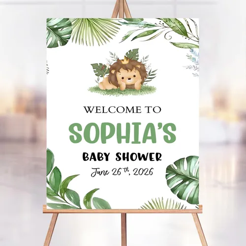 Vista 20 de Letrero de bienvenida personalizado de ciervo dorado para baby shower, decoración temática de bosque, decoración de fiesta de bebé, letrero