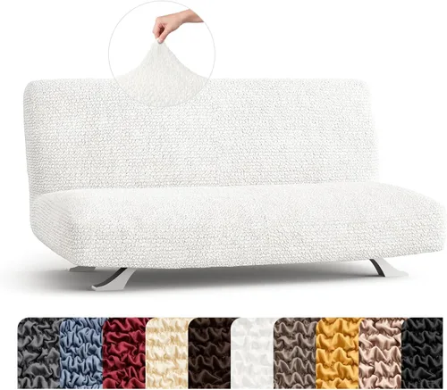 Vista 18 de PAULATO BY GA.I.CO. Funda elástica para sofá de futón de 1 pieza, funda bielástica para sofá cama sin brazos, protector de muebles, lavable a