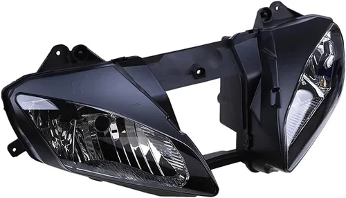 Vista 2 de Ensamble de lámpara de faro delantero para motocicleta compatible con Yamaha YZF600 R6 2006 2007 06 07 YZF-R6 Faro frontal transparente para moto