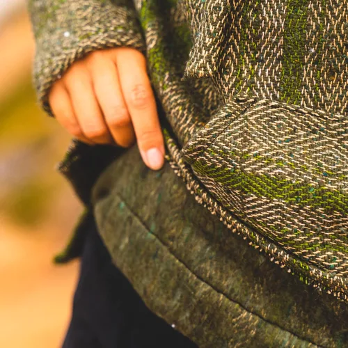 Vista 2 de Authentic Baja Hoodie - Drug Rug - Poncho mexicano - Verde