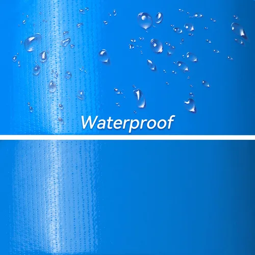 Vista 3 de Reniteco Cinta adhesiva azul cielo 2" x10yd resistente al agua 1 rollo