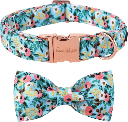 Vista 51 de Unique style paws - Collar para perros con corbatín, collar ajustable para perros y gatos, pequeño, mediano y grande