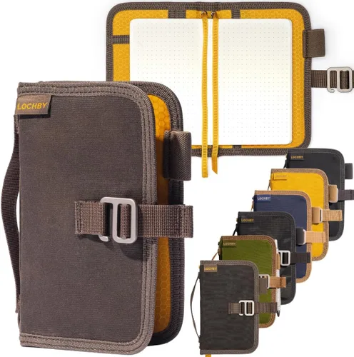 Vista 41 de LOCHBY® Carpeta Field A5 Cubierta de carpeta de 6 anillas Lona encerada resistente al agua Diseño plano Sistema A5 apto para recargar