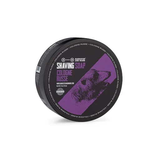 Vista 4 de Jabón de afeitar Barrister y Mann - Espuma densa, rica y cremosa Jabón de afeitar en barra de sebo Notas de mora, madera, abeto bálsamo, vetiver