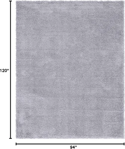 Vista 468 de Unique Loom Colección Davos Shag - Alfombra Lino