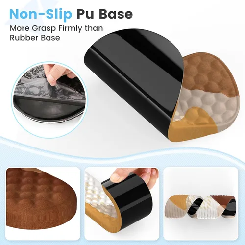 Vista 5 de HAOCOO Juego de Alfombrilla de Mouse Ergonómica con Soporte de Muñeca y Juego de Almohadillas para Teclado, 3 Piezas de Alfombrillas de Mouse