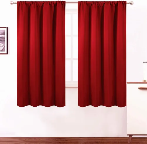 Vista 13 de LEMOMO Cortinas opacas de 42 x 54 pulgadas, juego de 2 paneles de cortinas con aislamiento térmico para oscurecer la habitación