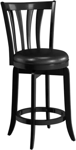 Vista 13 de Hillsdale Savana Taburete de cocina de madera, 29.5 pulgadas de alto, negro