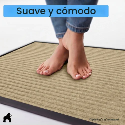 Vista 8 de GORILLA GRIP Traffic Guard - Tapete resistente para interiores y exteriores Beige