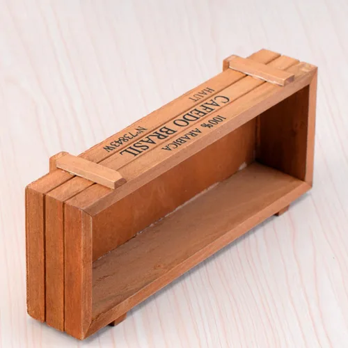 Vista 8 de Maceta decorativa de madera para plantas pequeñas y llaves