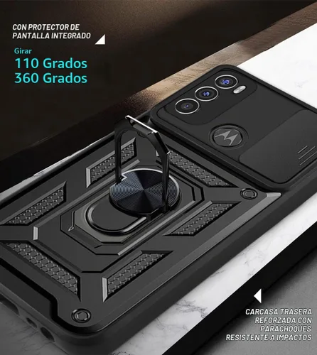 Vista 3 de Ysnzaq Funda para Motorola Moto E20/E30/E40 con cubierta deslizante