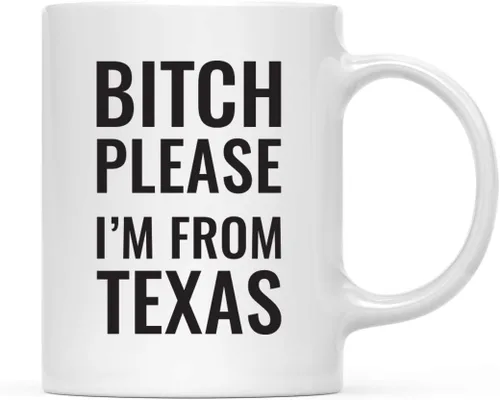 Vista 84 de Andaz Press Taza de café de 11 onzas, regalo de broma, Bitch Please I'm from Alabama, paquete de 1, incluye caja de regalo, divertidas ideas
