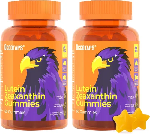 Vista 11 de Gomitas de vitaminas oculares de luteína y zeaxantina para la salud diaria de los ojos, 20 mg de luteína, sin azúcar, gomita de alta potencia