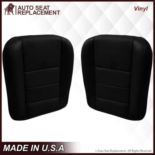 Vista 7 de 2003 2004 2005 2006 2007 Ford F250 F350 Lariat Funda de Asiento de Cuero Sintético Reemplazo, Fundas de Asiento de Vinilo para Ford F250 F350 Negro