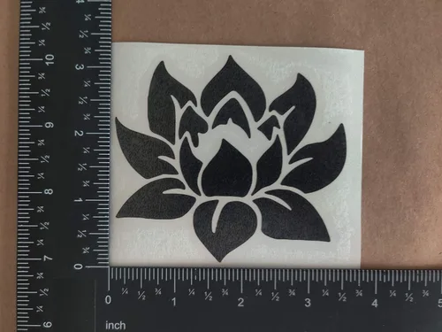 Vista 7 de Paquete de 4 calcomanías de loto surtidas (negro, pequeño ~ 3.5")
