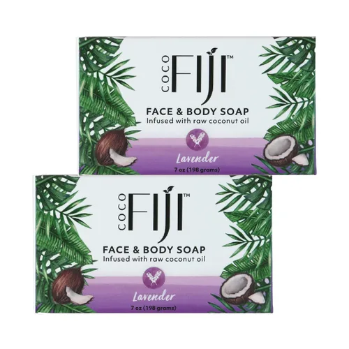 Vista 30 de Barra de jabón Coco Fiji para cara y cuerpo infundida con aceite de coco orgánico, Awapuhi Seaberry, aceite esencial, jabón natural para hidratar