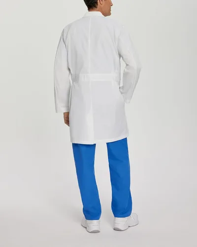 Vista 3 de Landau Essentials 3124 - Abrigo de laboratorio de 5 bolsillos y 4 botones de longitud media para hombre