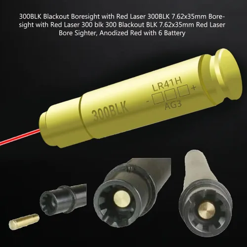 Vista 4 de 360 Tactical 300BLK Blackout Boresight con láser rojo 300BLK 0.300x1.378 in Boresight con láser rojo 300 blk 300 Blackout BLK 0.300x1.378 in Bore