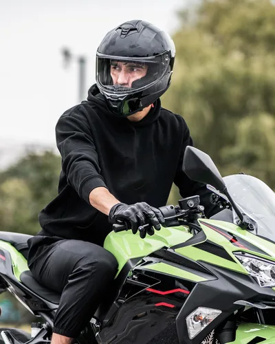Vista 7 de Cascos de motocicleta para adultos, hombres y mujeres, casco ligero de cara completa para bicicleta de calle, carreras, DOT con visera extra